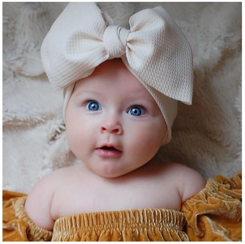 Diadema bebé niño arco sombreros Bowknot grande turbante para