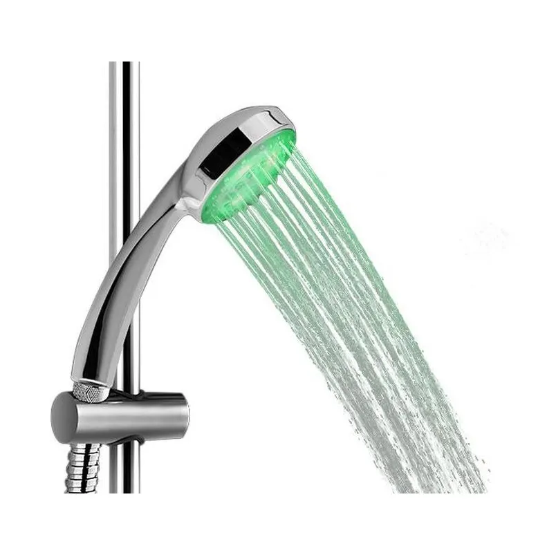 wholesale- handheld 7 color led romantic light water bath home bathroom shower head glow