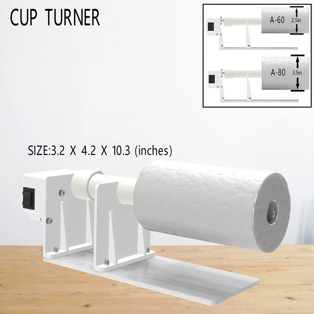 VEVOR 4 Cup Turner, 2 Speeds Multiple Tumbler Spinner Rotator