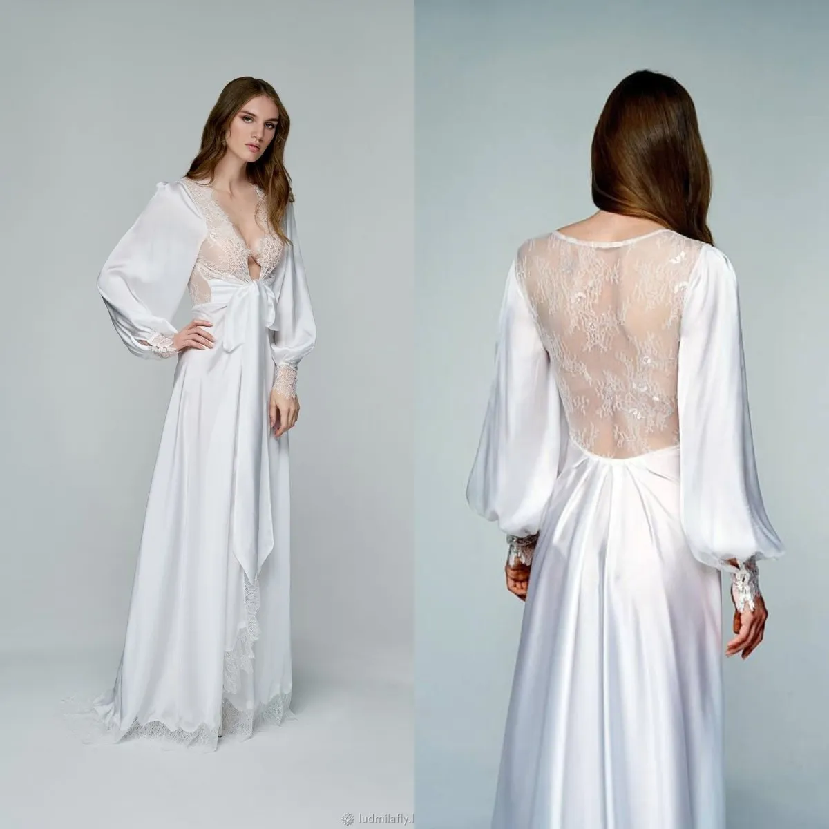 Hoge kwaliteit zijde satijn prom jurken kant rand vrouwen illusie avondjurk fotoshoot jurken lange gewaden op maat gemaakt