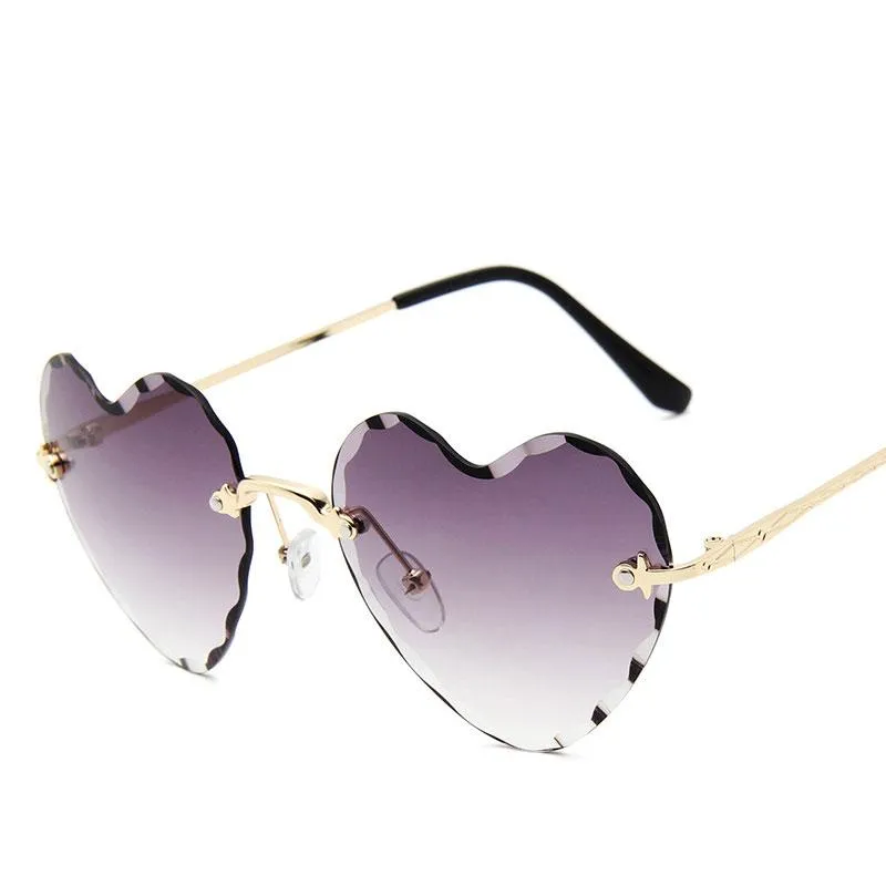 Fashion Heart Shaped Sunglasses Women Brand Designer Sunglasses Men's UV400 Luxury Adult 2020