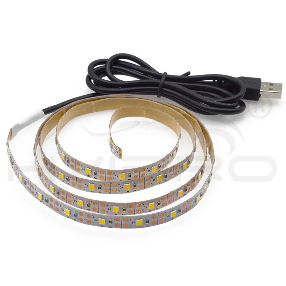 Hviero 5V 50CM 1M 2M  4M 5M USB Cable Power LED strip light lamp SMD 3528 Christmas desk Decor lamp tape For TV Background Lighting