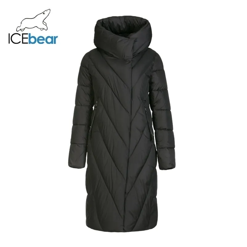 IceBear New Winter Long Women's Down Jacket Fashion Warm Mulher Parka Marca Mulheres GWD19149I 201217