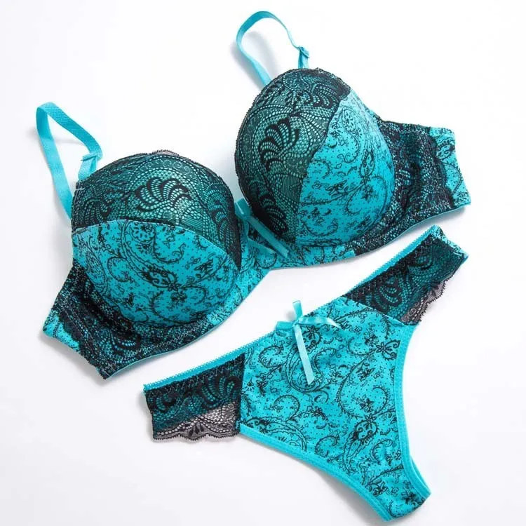 Sexy Lace Floral Push Up Bra Set Back For Women Solid Cup, Sizes 40F To 34F,  Top Brand B3 201202203K From Hregh, $27.58