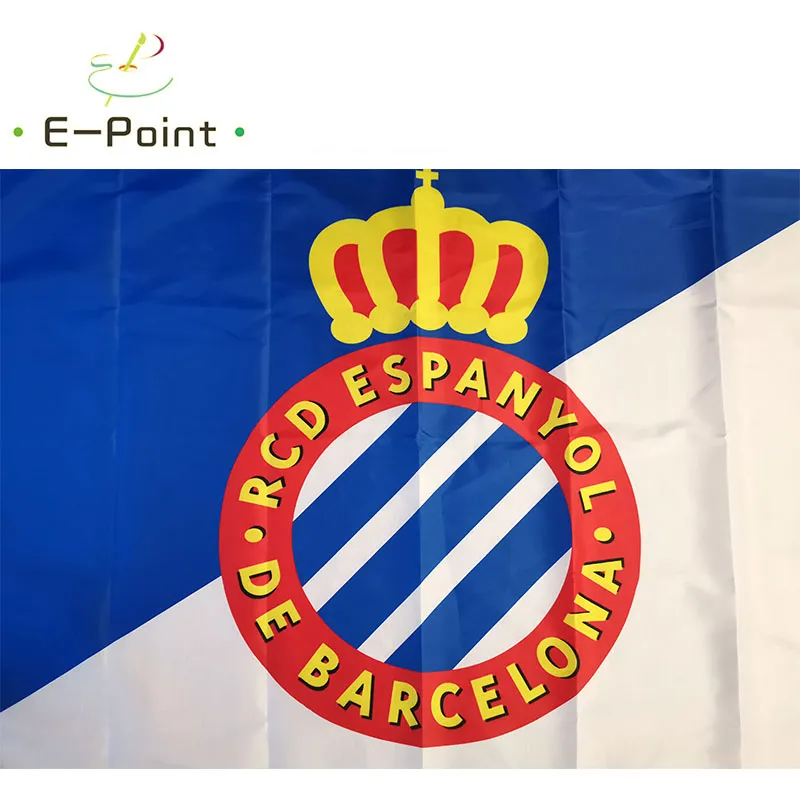 Spain RCD Espanyol Type B 3*5ft (90cm*150cm) Polyester flag Banner  Netherlands decoration flying home & garden flag Festive gifts