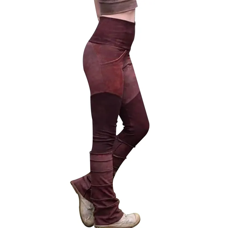 Femmes à la mode taille haute pantalon confortable élastique extensible pantalons décontractés doux respirant chaud pantalon évasé 201106