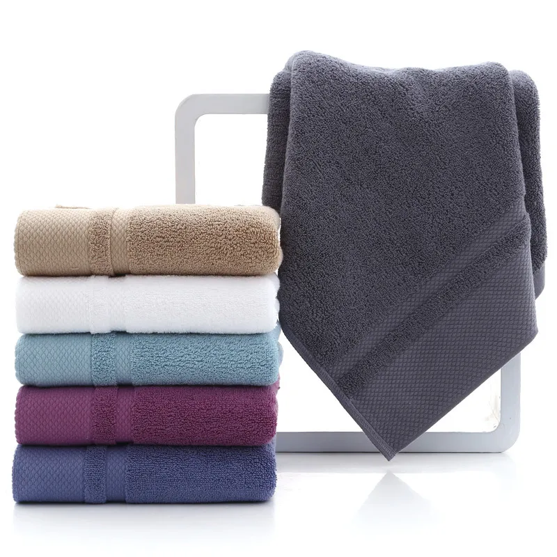 Asciugamani da bagno 34 * 75 cm Cotone a fiocco lungo Asciugamano imbottito in puro cotone Forniture alberghiere per la casa Forniture per il bagno 6 colori Logo personalizzato XD24086