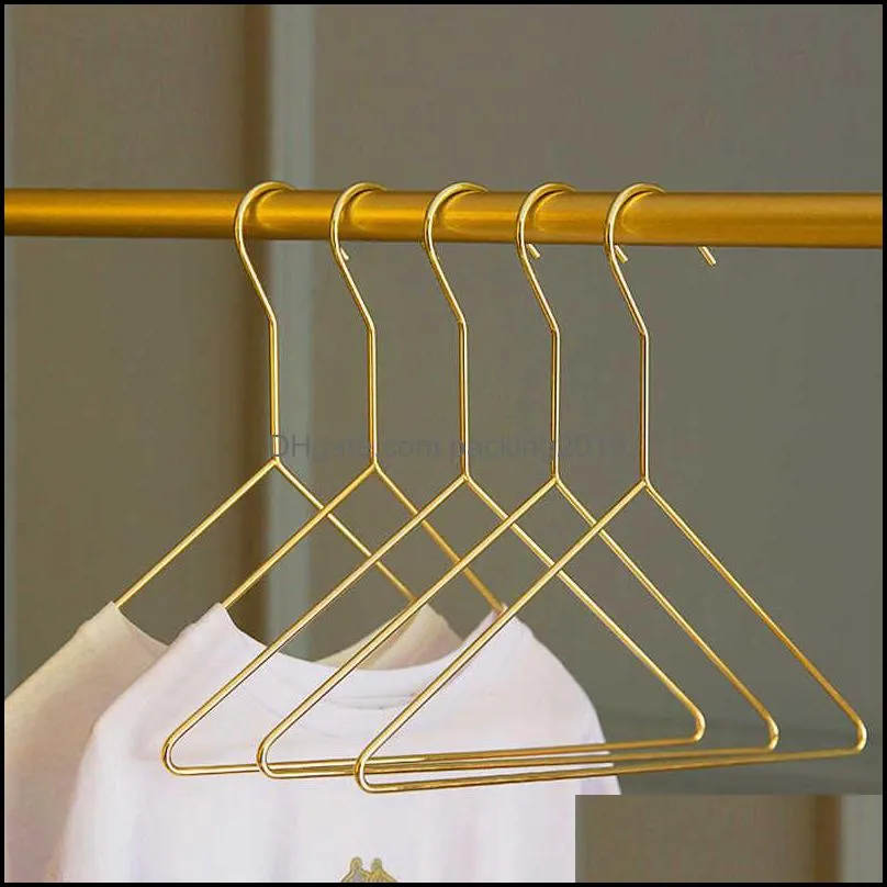 10 PCS Gold Mini Coat Hanger Baby Cloth Storage Hangers Home Organizer Decoration For Baby Kid Clothes Dress Towel Drying Rack 220115