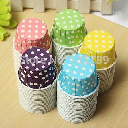 Ferramentas de bolo por atacado- bonitinho mini copo de papel cupcake capas de capas de forro muffin cozimento diy casamento xmas decoração