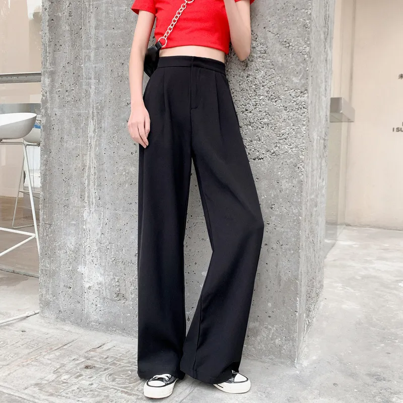 Chic White High Waist Work Black Wide Leg Pants For Women Perfect For  Summer OL Style And Casual Wear From Xue03, $23.19