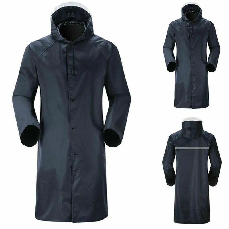 Mens full length raincoat with hood deals