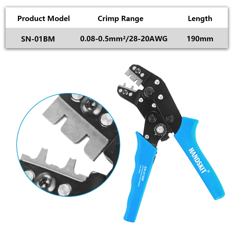 SN-01BM-XH2-54-SM-Plug-Spring-Clamp-Crimping-Tool-Crimping-Pliers-AWG28-20-With-520pcs