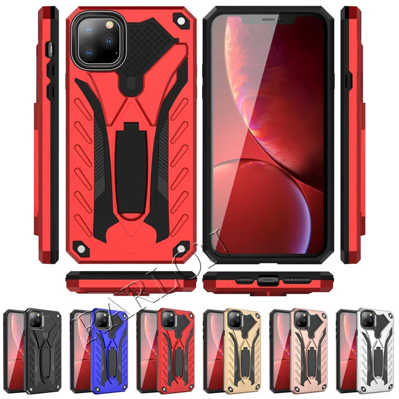 Armor Kickstand Designer Phone Case dla iPhone 12 Mini Pro Max 11 XS XR Samsung Galaxy S20 Fe 5g Note 20 Ultra A21S A31 A51 A71 A0E A01 A70