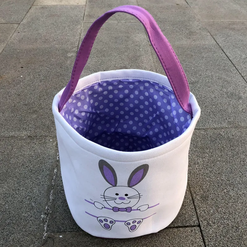 Easter Bunny Bag Burlap Tote Torby Cute Rabbit Torebka Wielkanocny kosz Kosz put prezent przechowywanie DIY Pakaing prezent torby Party favor