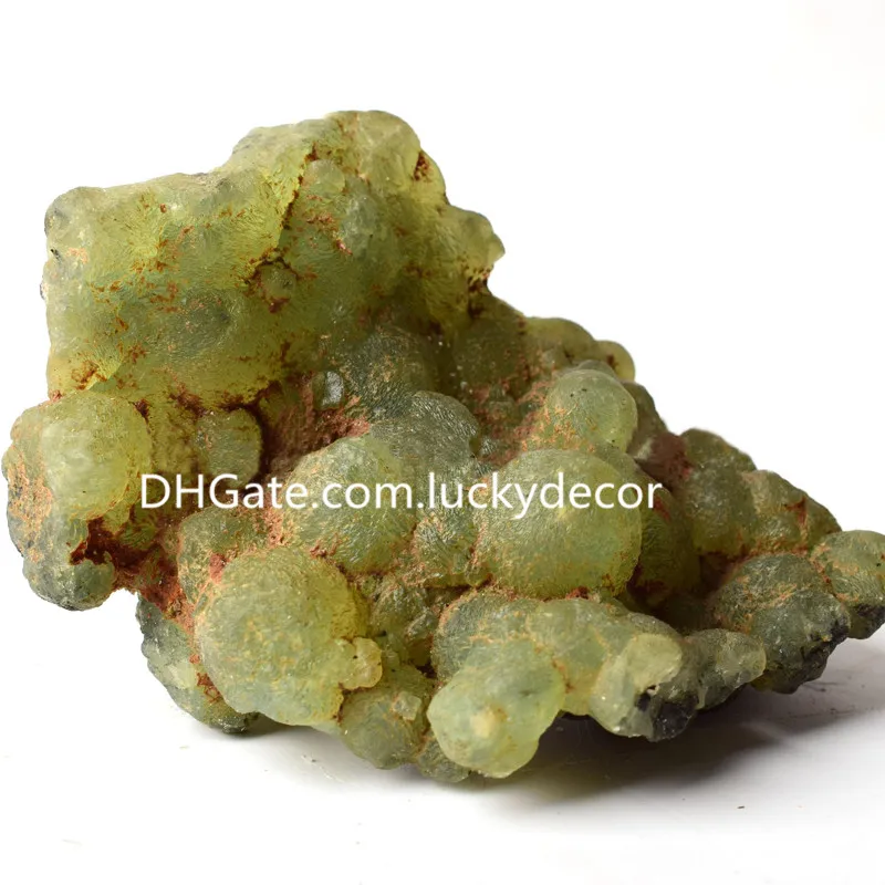Natural Green Prehnite Gemstone Rough Collection Secimen Decor Ochrona Nieregularny Surowy Chalcedon Grape Agat Kwarcowy Klasa Kryształowa Geode Mineral Rock Chunks
