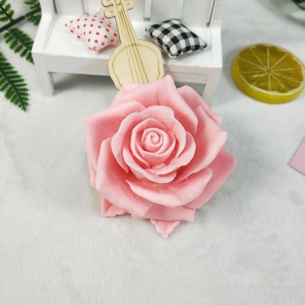 MINFEIDMS 3D Rose Flower Fondant Silicone Mould – For Chocolate, Candy, Cake Decorating, Soap & More