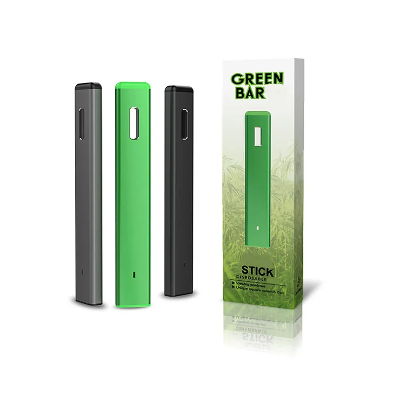 Green Green Bar Green Kit Dispositivo Dispositivo 280mAh Batteria da 10mh 1.0ml Cartridge Pod Vuoto Penna VAPE Penna Spessa VAPorizer Oil Autentico