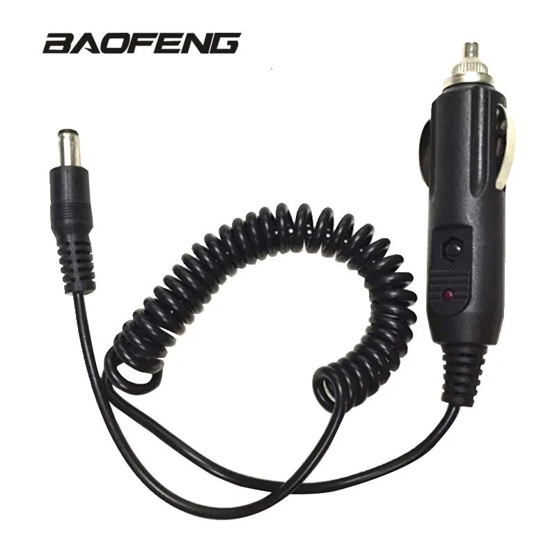 Baofeng UV-5R UV-5RE 5RA Walkie Talkie Charge Base 12V DC 전원 충전 용 자동차 라이터 슬롯 충전기 케이블