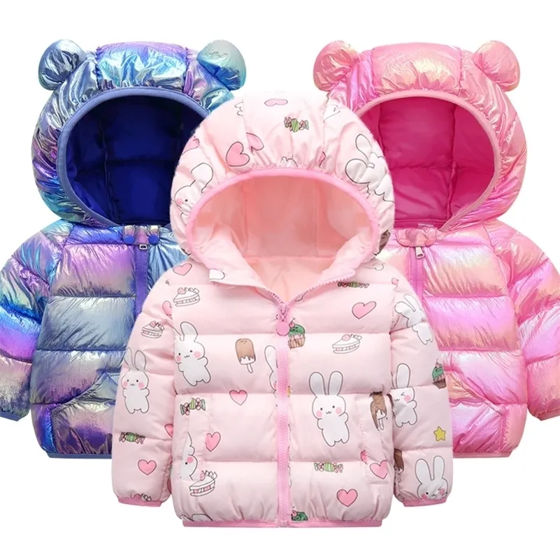 新しい子供の冬のジャケット子供の暖かいコートかわいい漫画の赤ちゃんの赤ちゃんのための女の子パーカーアウターパーカーの男の子コート1 2 3 4 5年lj201017