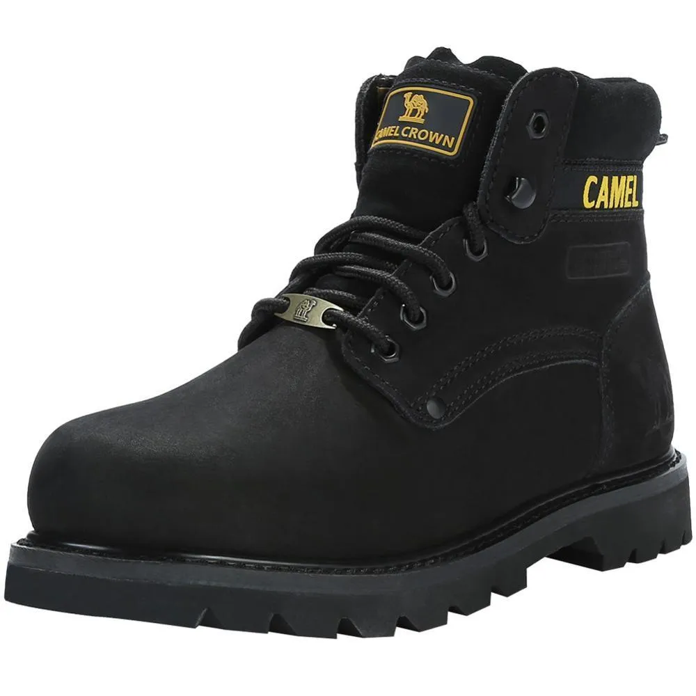 camel cigarettes boots CAMEL Men's Shoes Quality Tooling Boots Genuine Leather Army Male Tactical  Military Botas Rubber Cool Work Shoes Man Size 41-46