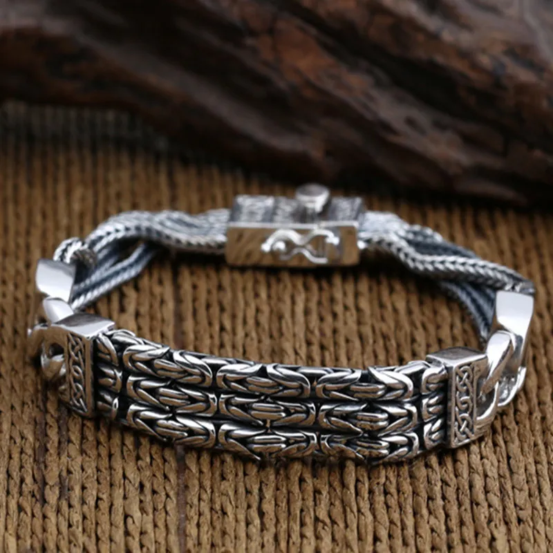 S925 Sterling Silver Color Bracelets for Men Women S925 Solid Thai Silver Chain Bracelets Fine Jewelry Birthday Best Gifts