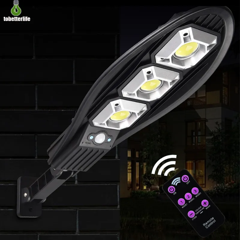 2COB 3Cob solar lâmpada de rua ao ar livre sensor de movimento de recarga luz de parede impermeável emergência para varanda de jardim 1 pcs