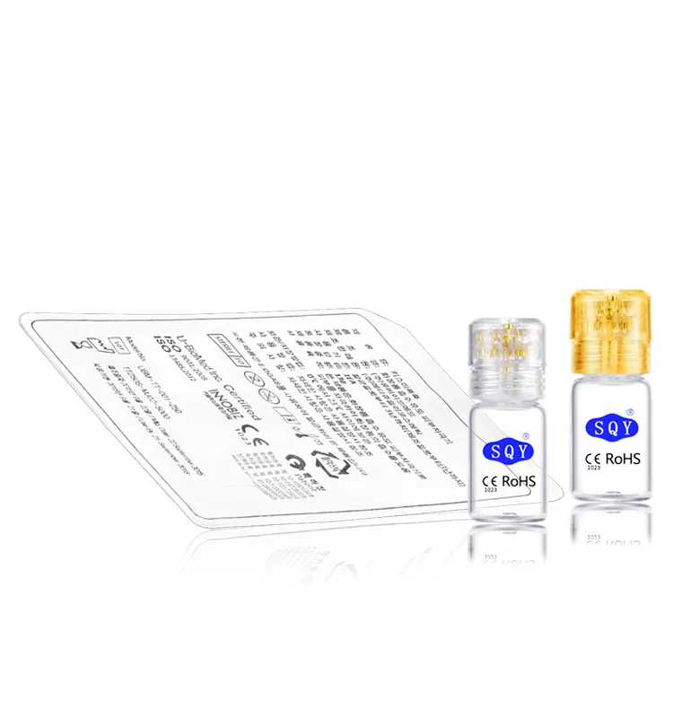 Hydra Needle 20 Aqua Microneedle Channel Mésothérapie Gold Needle Fine Touch System derma stamp soins de la peau DHL Shipping