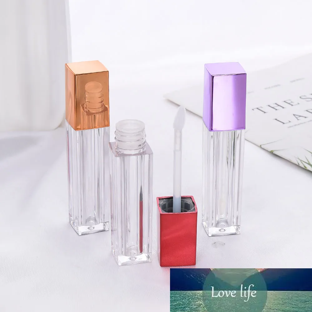 Tubes de rouge à lèvres rechargeables de 5.5ml, bouteilles de baume à lèvres, récipient d'emballage cosmétique Transparent