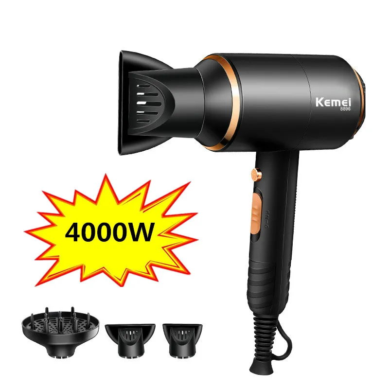 Jonisk hårtork 3 i 1 Stark Power 4000W Blow Dryer Electric 210-240V Professionell frisörutrustning