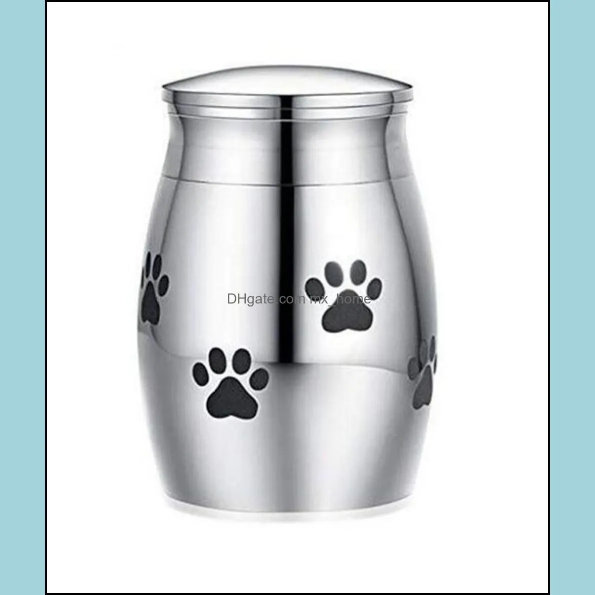 Wholesale Cat Carriers Crates Houses Small Cremation Urn for Pet Ashes Mini Keepsake Stainless Steel Memorial Urns Dogs Cats Holder