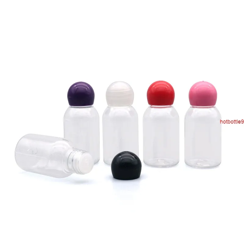 100 x 30 ml Transparent Mini Essential Huile Essential Conteneurs de bouteille cosmétique en plastique Bouteilles liquides vides avec capgood Qualmisty