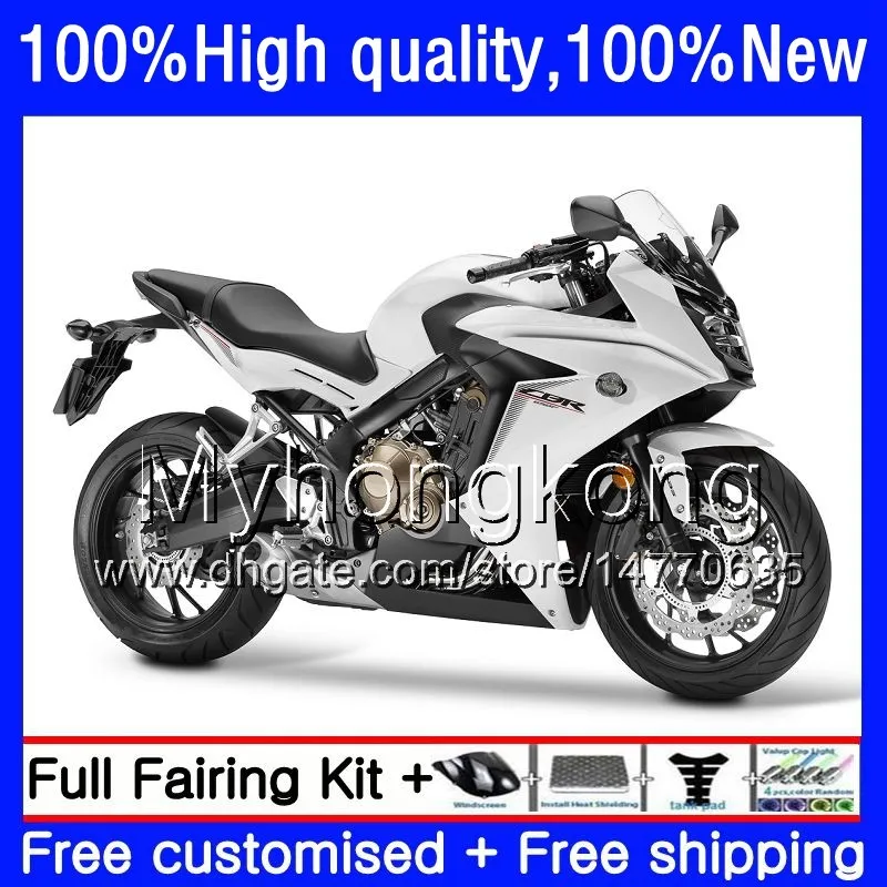 Kit Pour HONDA CBR 650 F CBR-650F 2011 Blanc Perle 2012 2013 2014 2015 53HM.8 CBR 650F CBR650 F CBR-650 CBR650F 11 12 13 14 15 16 Carénages