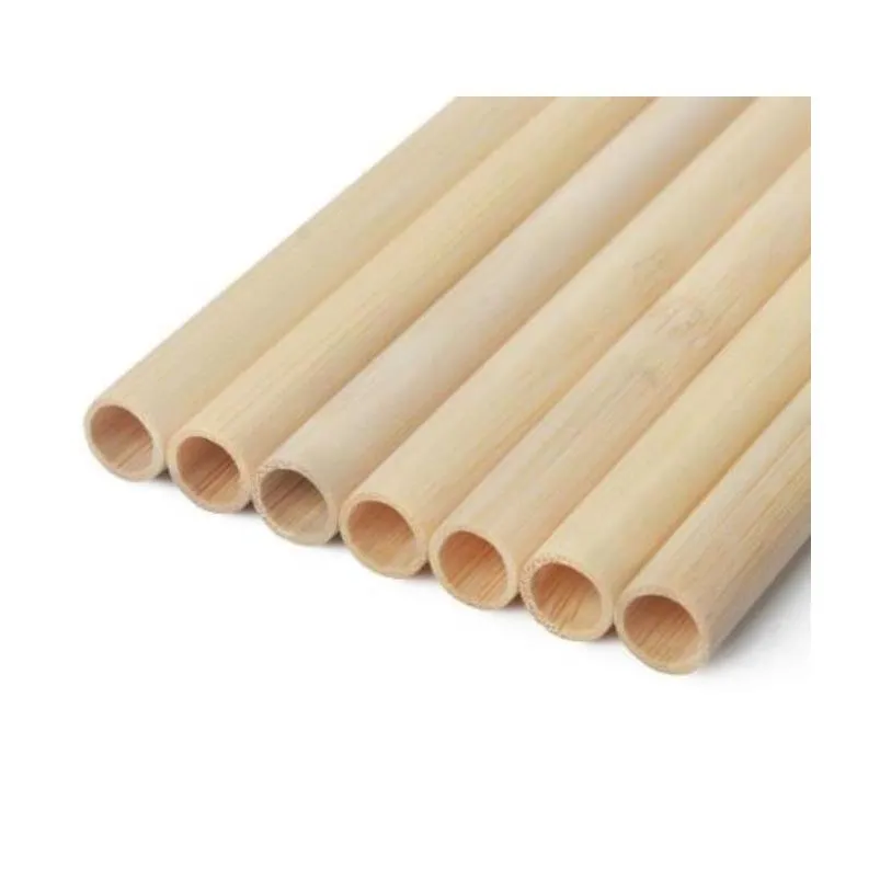 bamboo straw picnic travel bubble tea bamboo tube disposable drinking straw 100% biodegradable natural eco friendly