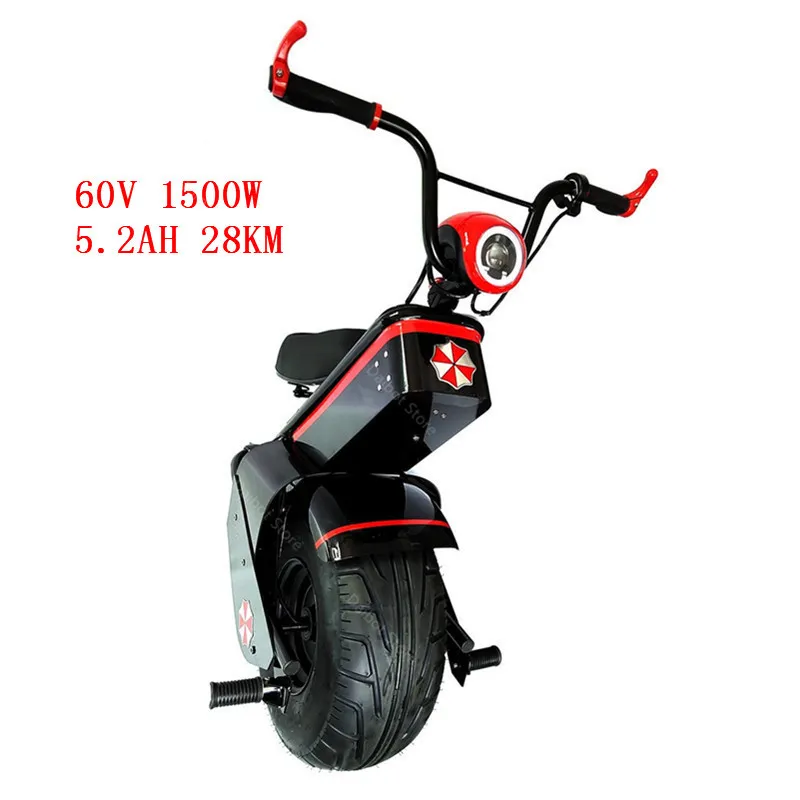 Scooter Électrique 1500W Une Roue Auto Équilibrage Scooter Siège De Moto  110KM 60V Scooters Électriques Monoroue 18 Pouces De Large Pneu Du 1.303,99  €