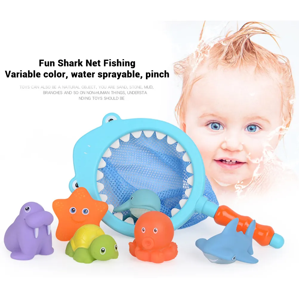 6 Jouets De Bain Animaux Marins - Flottants Et éclaboussants - Pour Bébés Et Enfants