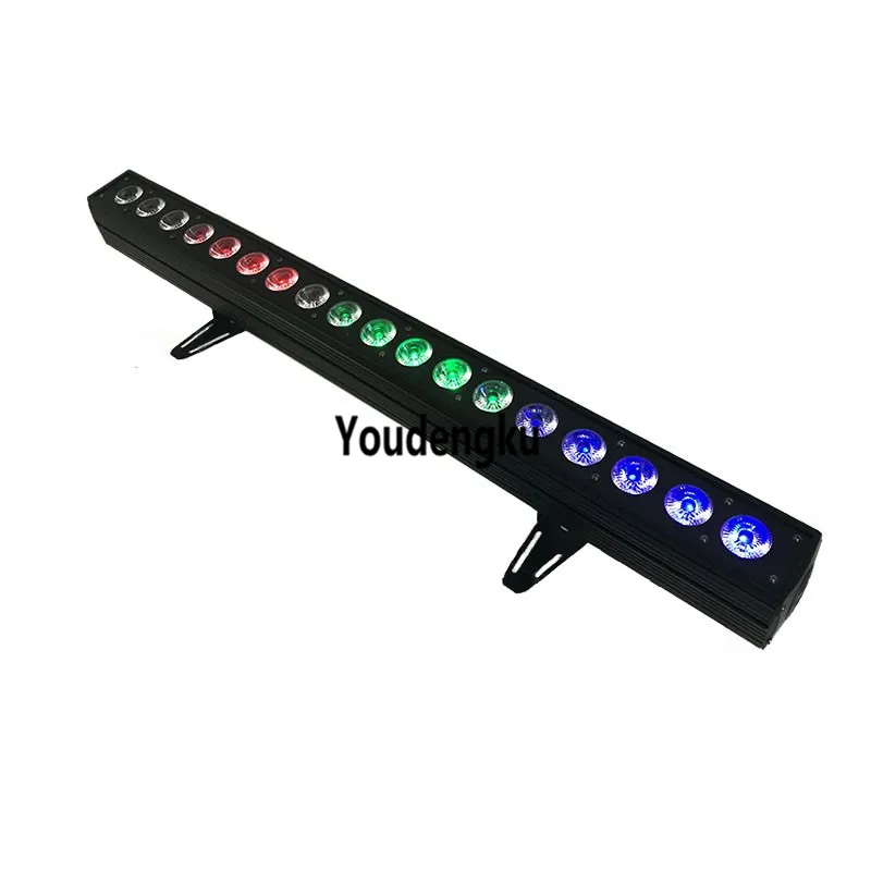 10 أجزاء dmx 18x15 واط داخلي ضوء بكسل التحكم LED جدار غسالة الصمام قطاع dmx جدار غسالة الزفاف الجدار الديكور