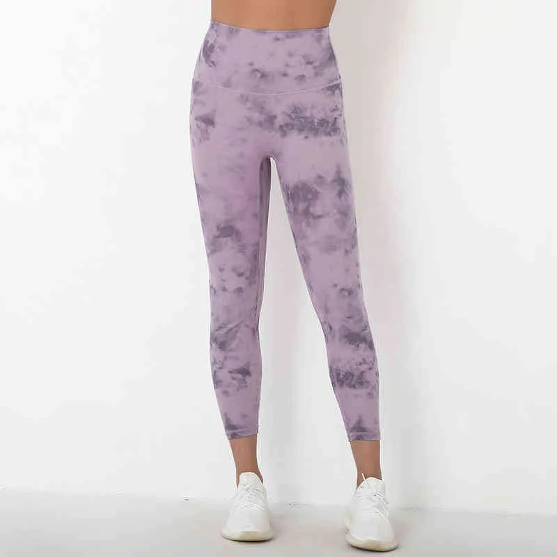 NCLAGEN Yoga Pants High Waist Butt Lift Running Tight Tie Dyeing Leggings  Sport Women Fitness Elastic Squat Proof Naked Feel GYM H1221 From 13,81 €