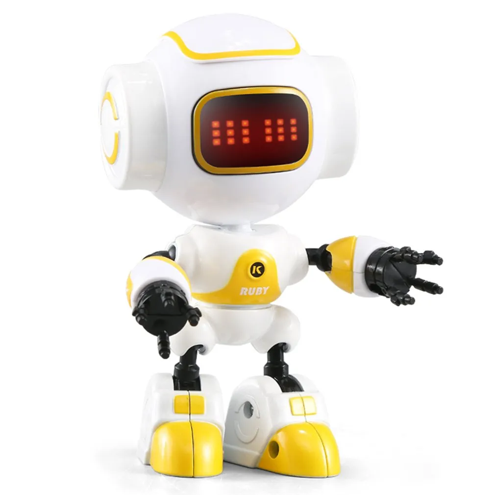 Intelligent Smart Robot Robotique Jouets Robots R8 Mini Smart Robot  Vocalisé Intelligent LED Yeux DIY Vector Combat Jouets Cadeau Pour Enfants  4 ans