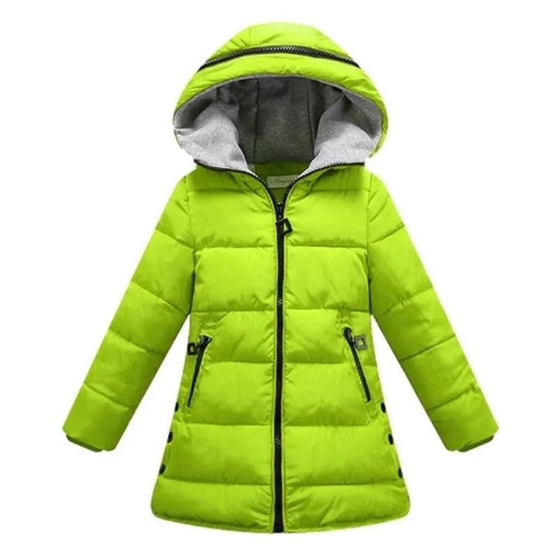 Printemps Automne Hiver Veste pour Filles Vêtements Coton Rembourré À Capuchon Enfants Manteau Enfants Vêtements Fille Parkas Enfant Veste Manteaux LJ201017