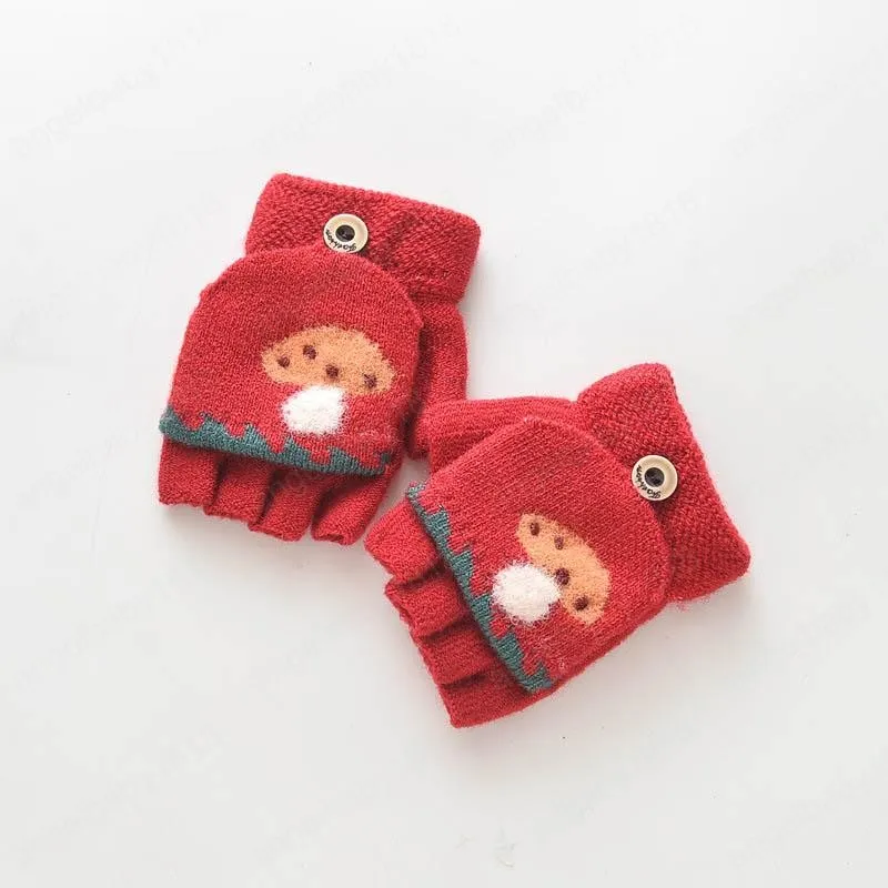 Cartoon 1-3Y baby gloves cute infant gloves Winter knitting wool toddler gloves baby mittens girls mittens boys mittens