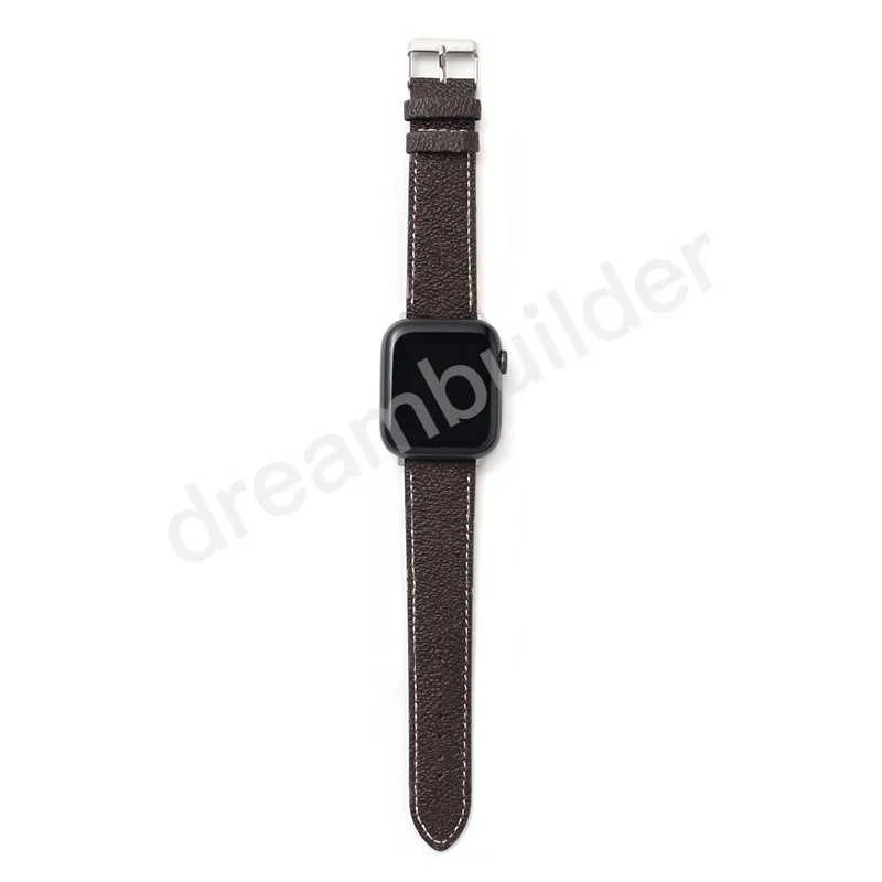 L fashion designer Watchbands 42mm 38mm 40mm 44mm iwatch 2 3 4 5 bands Leather Strap Bracelet Stripes watchband 