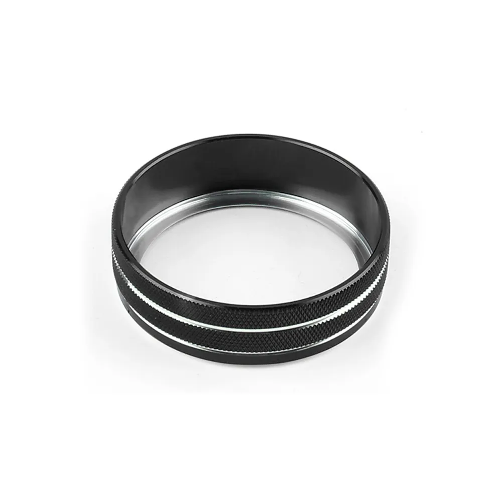 3x Black Aluminum AC Radio Switch Trim Ring Knob Covers For Dodge Charger/Challenger 15-20