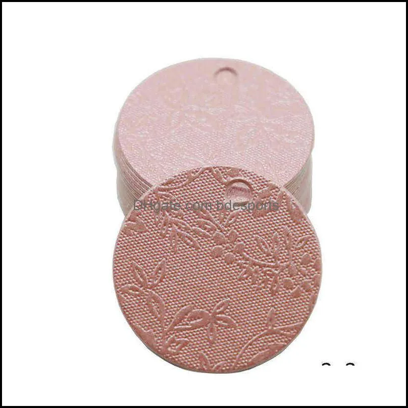 New Arrival 100Pcs Paper Pink Print Label Cards Small Stud Earring Packaging Tags Love Gift Hang Label Cards Y1230