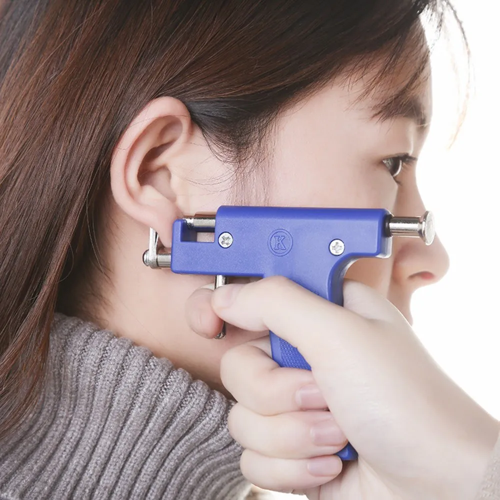Профессиональный синий из нержавеющей стали носовой ушной пупок Анальгесский ушной комплект инструментов