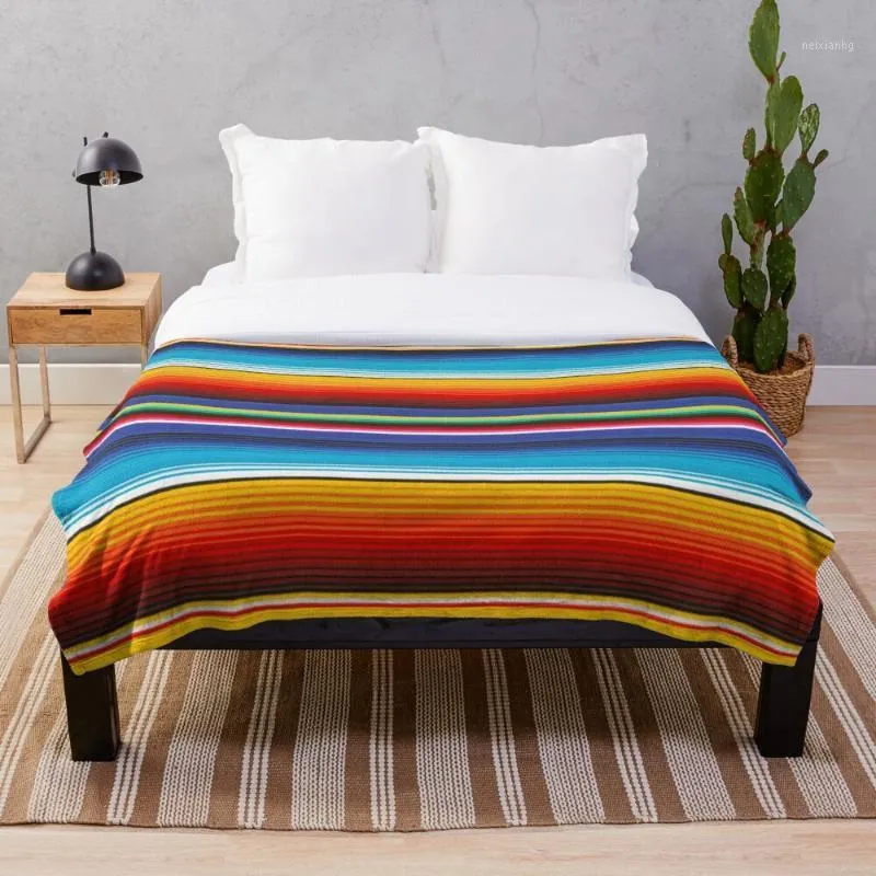 Dekens zachte deken voor bed sherpa flanel fleece home reis bank gooi kleurrijke Mexicaanse poncho achtergrond1