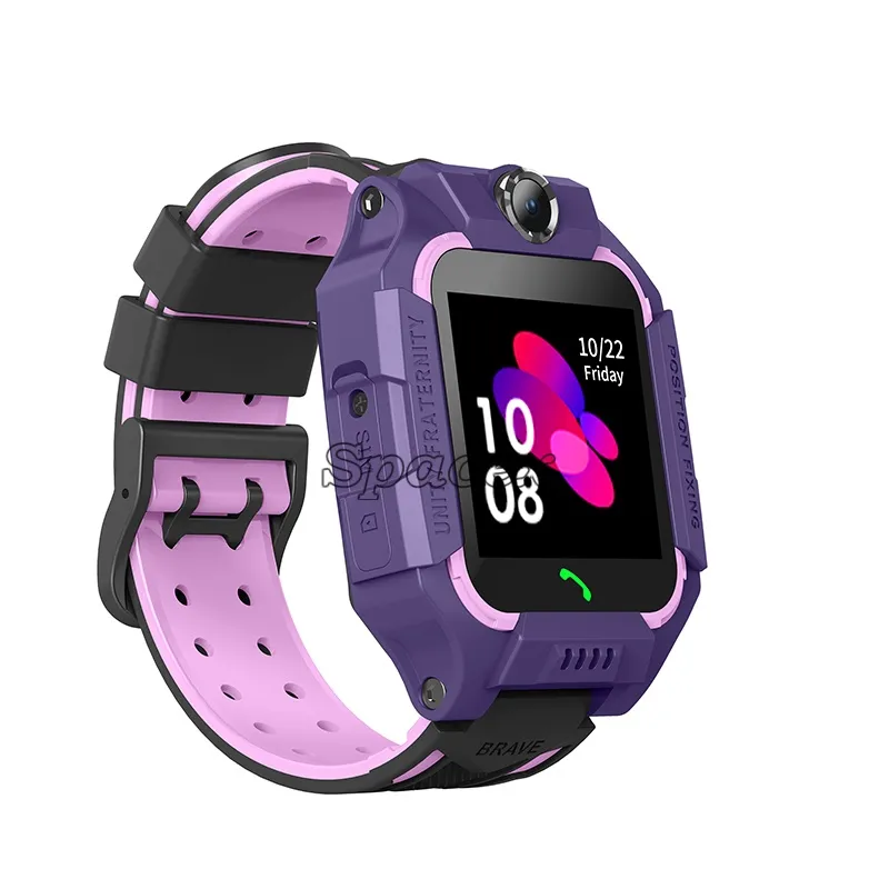 Wateproof Q19 Montre intelligente pour enfants LBS Tracker Montres intelligentes anti-perte Emplacement pour carte SIM Appel SOS avec caméra universelle pour smartphones Boîte de vente au détail