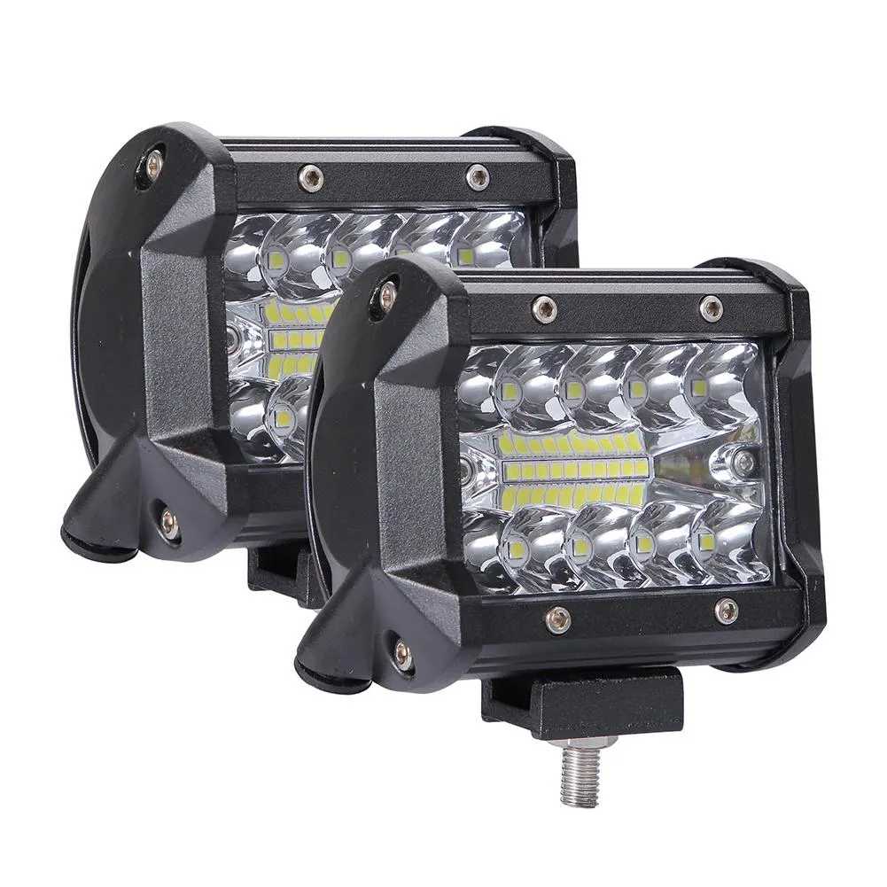 120W 4In bil LED Arbetslampa körlampa för offroad båt traktor lastbil 4x4 SUV dimljus 12v24v strålkastare för ATV LED-bar