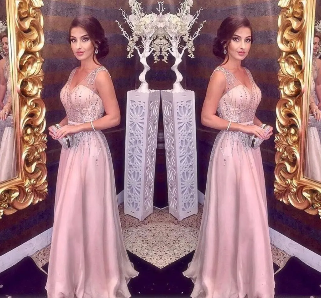 Vestidos De Graduación De Vestidos De Noche Rosa Rosa: Vestido De