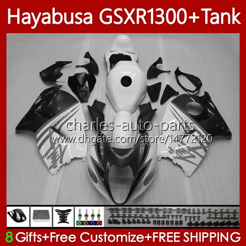 Bodys for Suzuki GSX-R1300 Hayabusa GSXR-1300 GSXR 1300 CC 96-07 74no.201 1300CC GSXR1300 96 Grey Black White 1996 1997 1998 1999 2000 2001 GSX R1300 02 03 04 05 06 07 페어링
