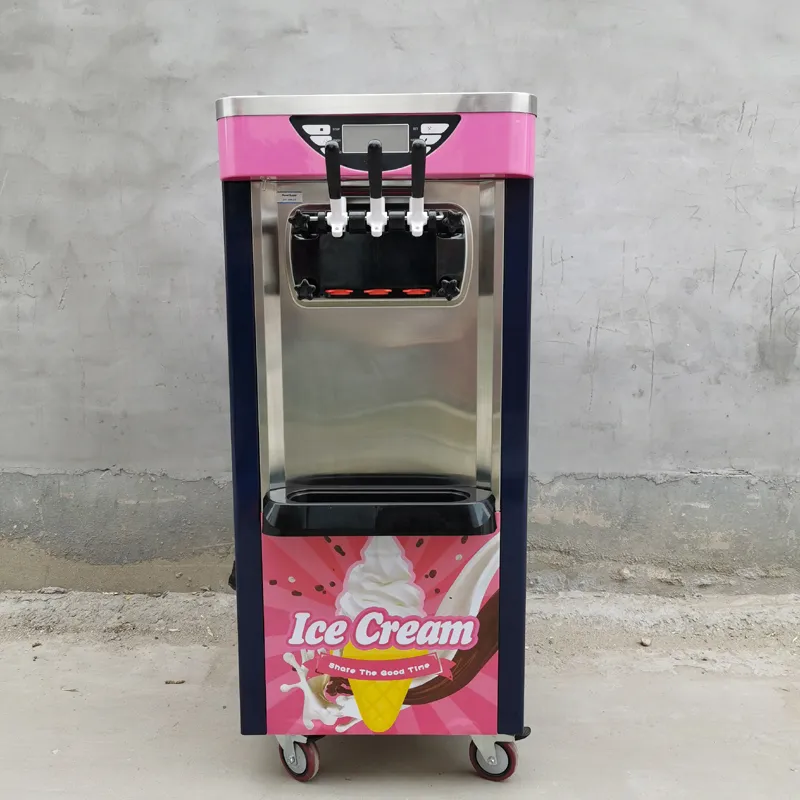 Commercial Soft Ice Cream Machine Automatic Gelato Machines Vertical Stainless Steel Ice Cream Makers